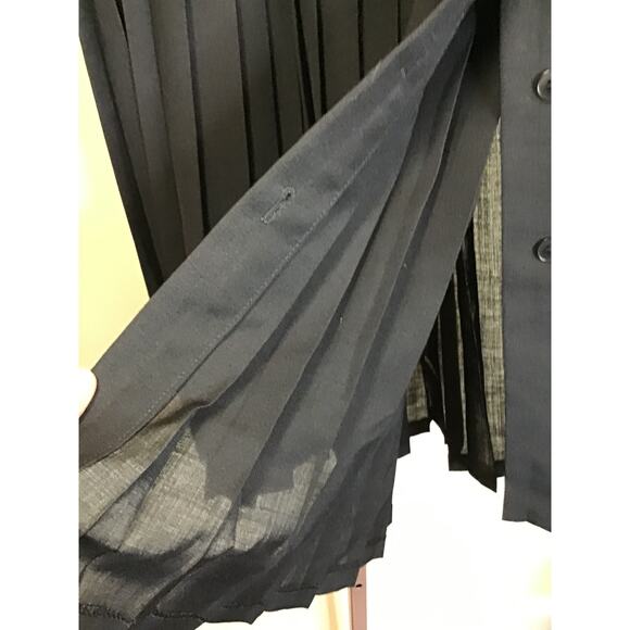 Vintage Women Pleated  Mid length Black Skirt Sz. 10 Portara By Bruestle EUC - Picture 7 of 9